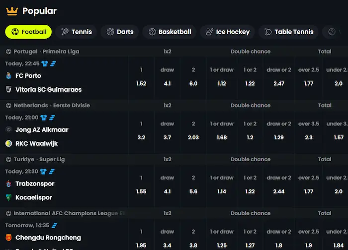 Starzino Casino sports